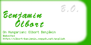 benjamin olbort business card
